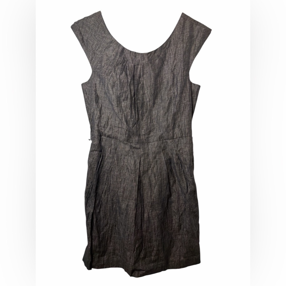 Alice + Olivia Gray Linen Blend Mini Dress